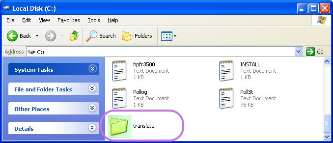 
			"translate" folder.
        