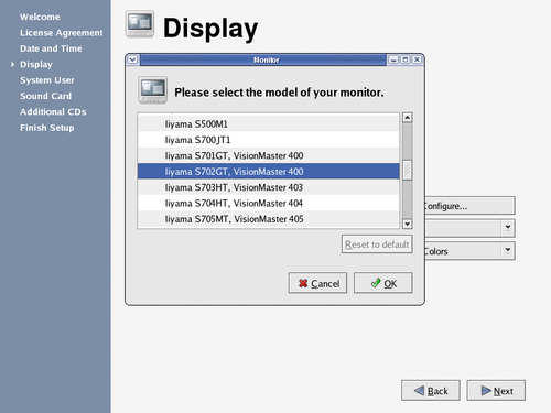 Monitor Dialog