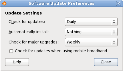 Setting PackageKit's update-checking interval
