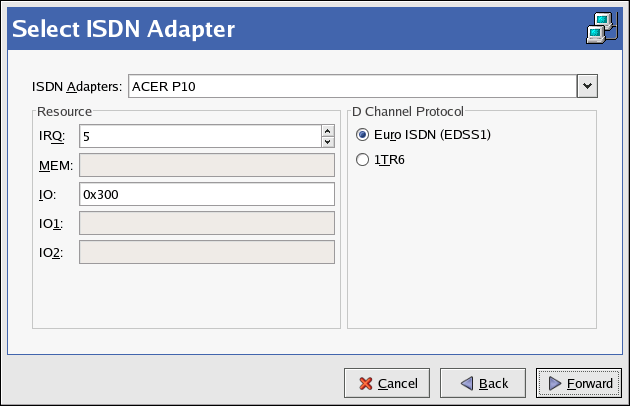 ISDN Settings