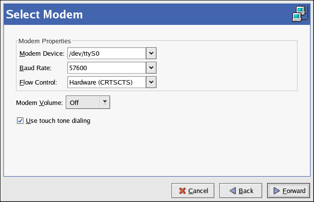 Modem Settings