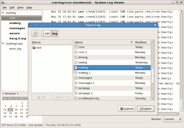 Adding a Log File