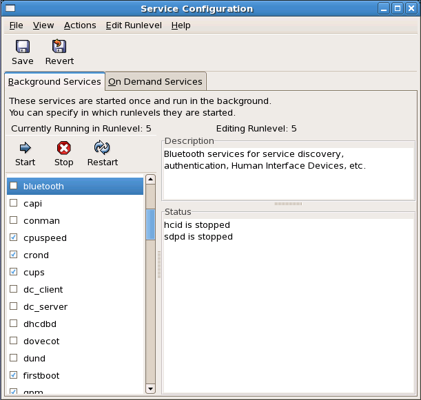 Services Configuration Tool