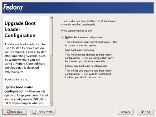 
	    Upgrade bootloader screen.
	  