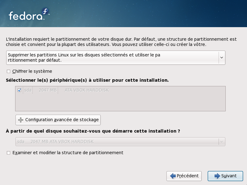 Disk Partitioning Setup