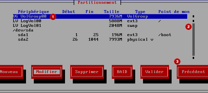 Installation Program Widgets as seen in the partitioning screen