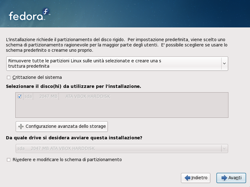 Disk Partitioning Setup