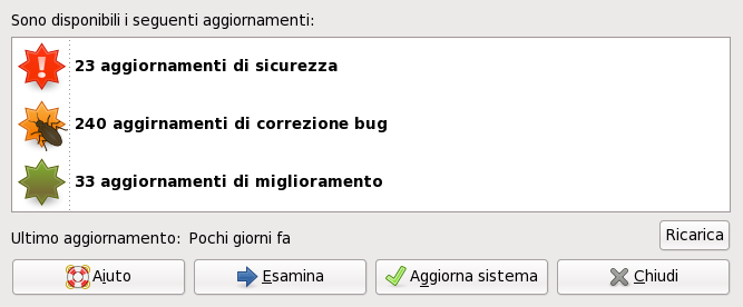 Aggiornare il sistema