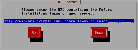 URL Setup Dialog