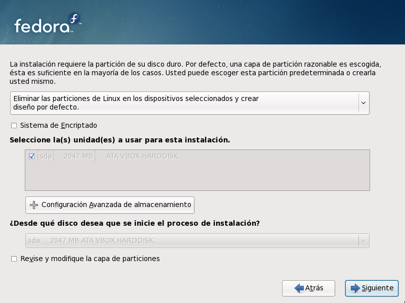 Disk Partitioning Setup