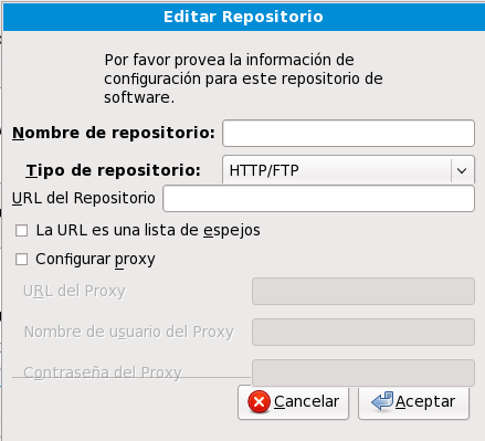 Agregando un repositorio de software