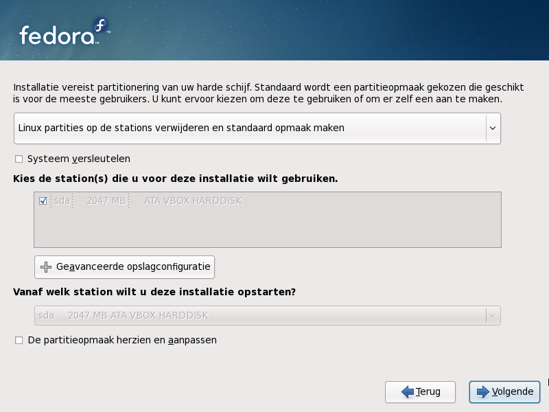 Disk Partitioning Setup