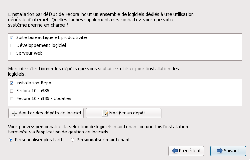 Package Group Selection