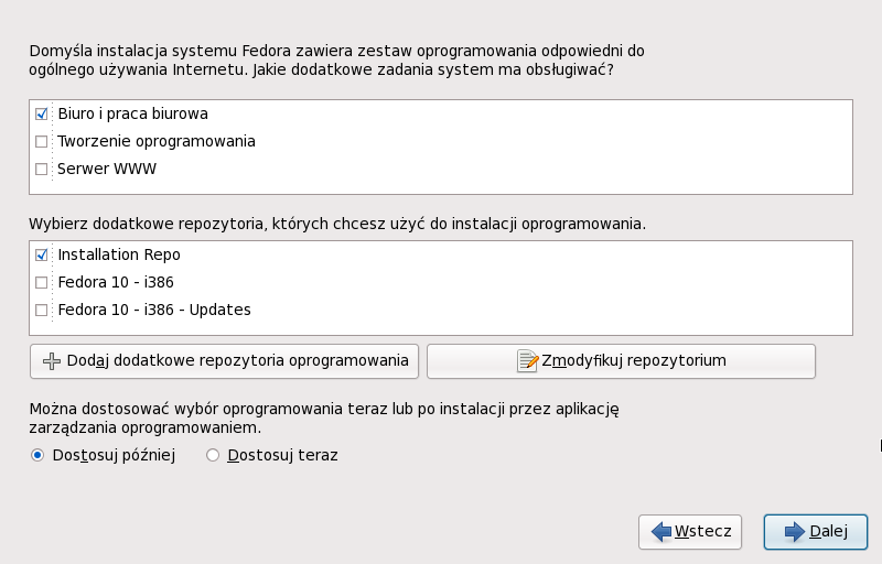 Package Group Selection