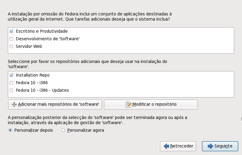 Package Group Selection