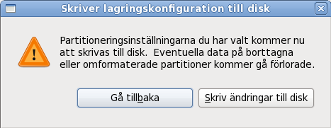 Skriva lagringskonfiguration till disk
