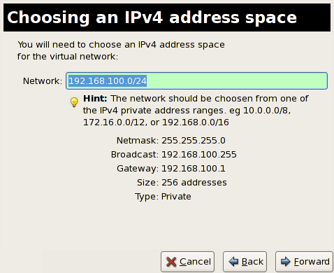 Choosing an IPv4 address space