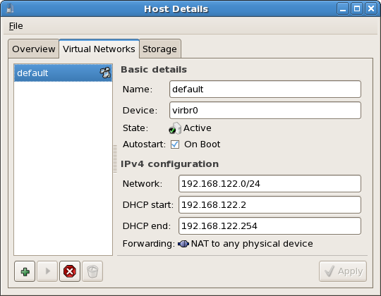 Virtual network configuration