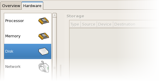 Mostrar configuración del disco